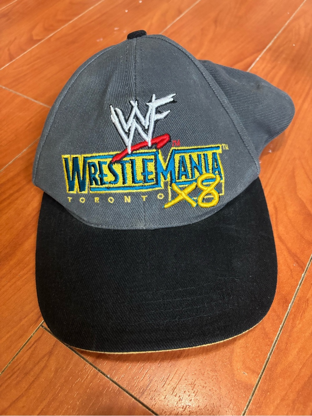 WWE WrestleMania X8 Toronto Gray and Black Logo Hat
